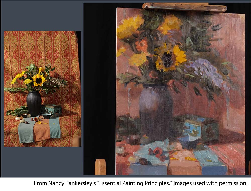 Learning from Nancy Tankersley's "Essential Painting Principles."