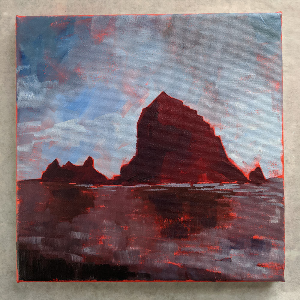 ** for Mike ** 8"x8" - Cannon Beach 1